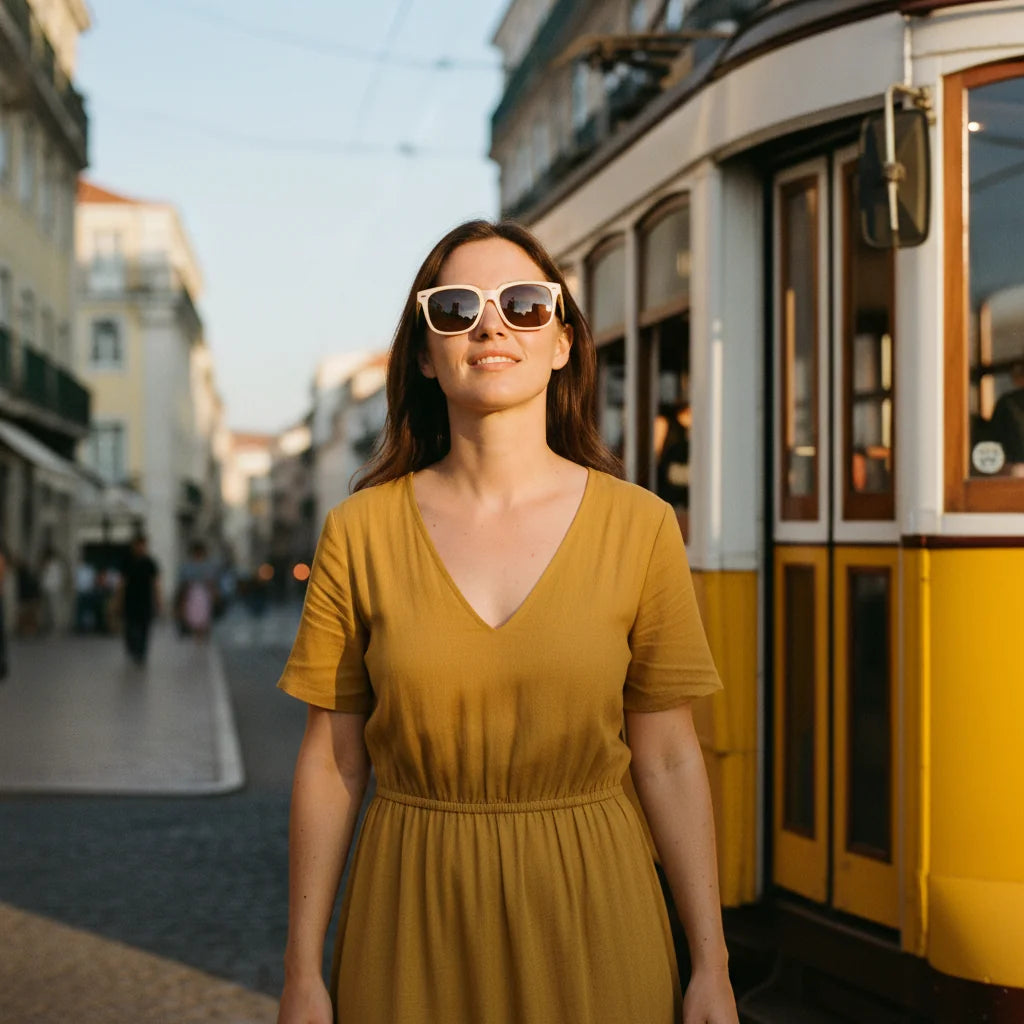 Lisboa Sunglasses by The Outlier - worn by model