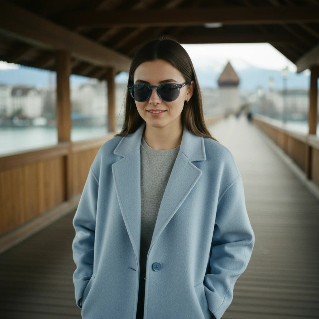 Lucerne Sunglasses by The Outlier - worn by model