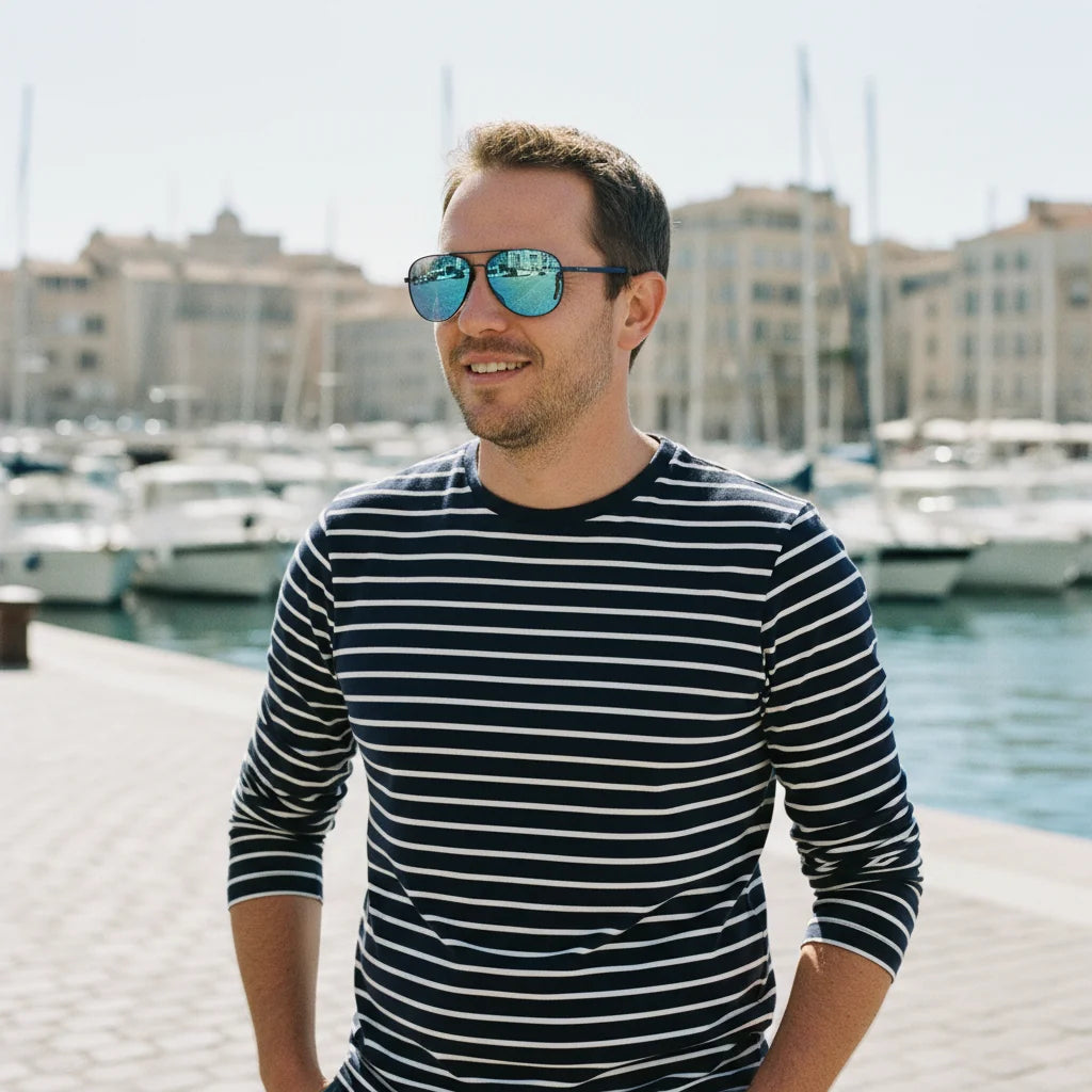 Marseille Sunglasses by The Outlier - worn by model