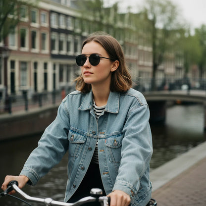 Amsterdam Sunglasses by The Outlier - worn by model