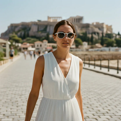 Athens Sunglasses by The Outlier - worn by model