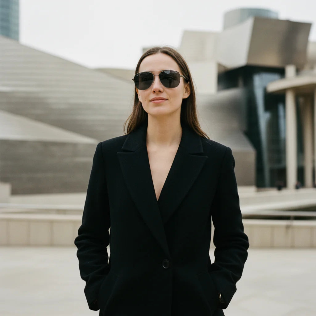Bilbao Sunglasses by The Outlier - worn by model