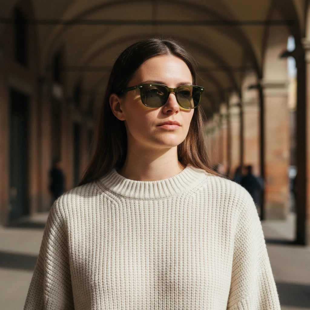 Bologna Sunglasses by The Outlier - worn by model