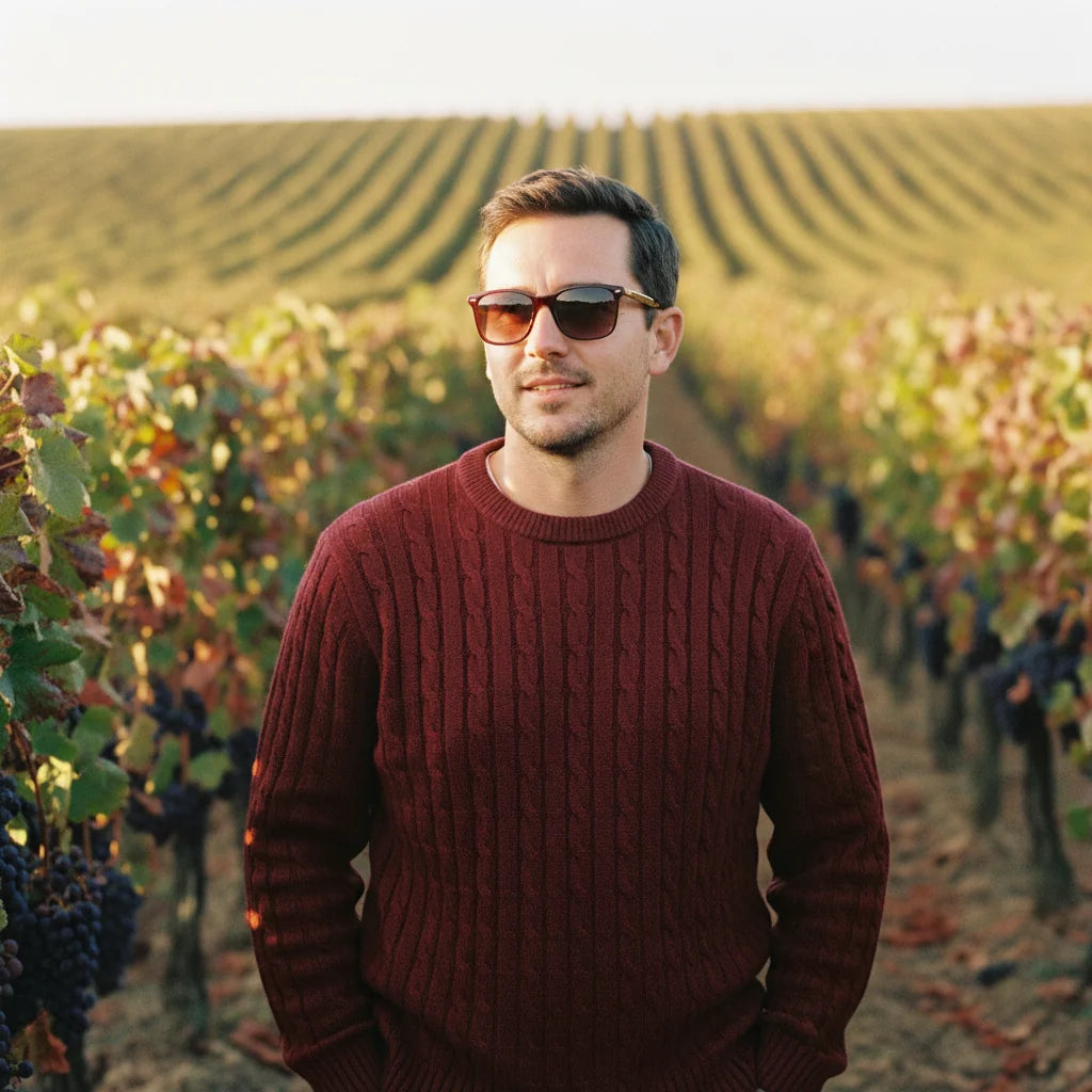 Bordeaux Sunglasses by The Outlier - worn by model