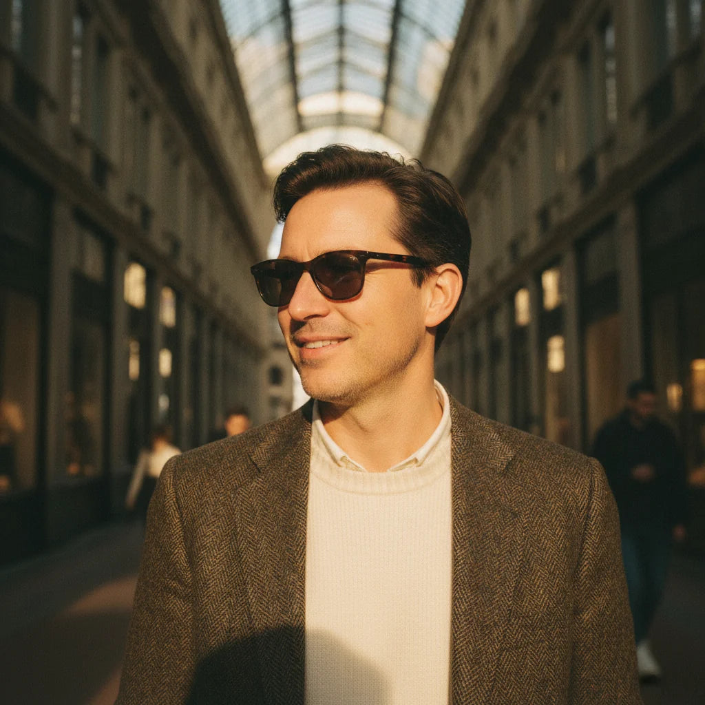 Brussels Sunglasses by The Outlier - worn by model