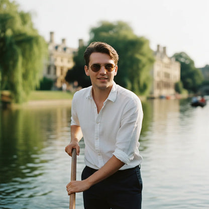Cambridge Sunglasses by The Outlier - worn by model
