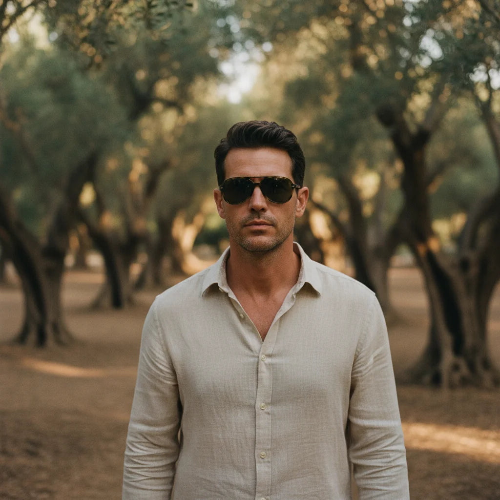 Crete Sunglasses by The Outlier - worn by model