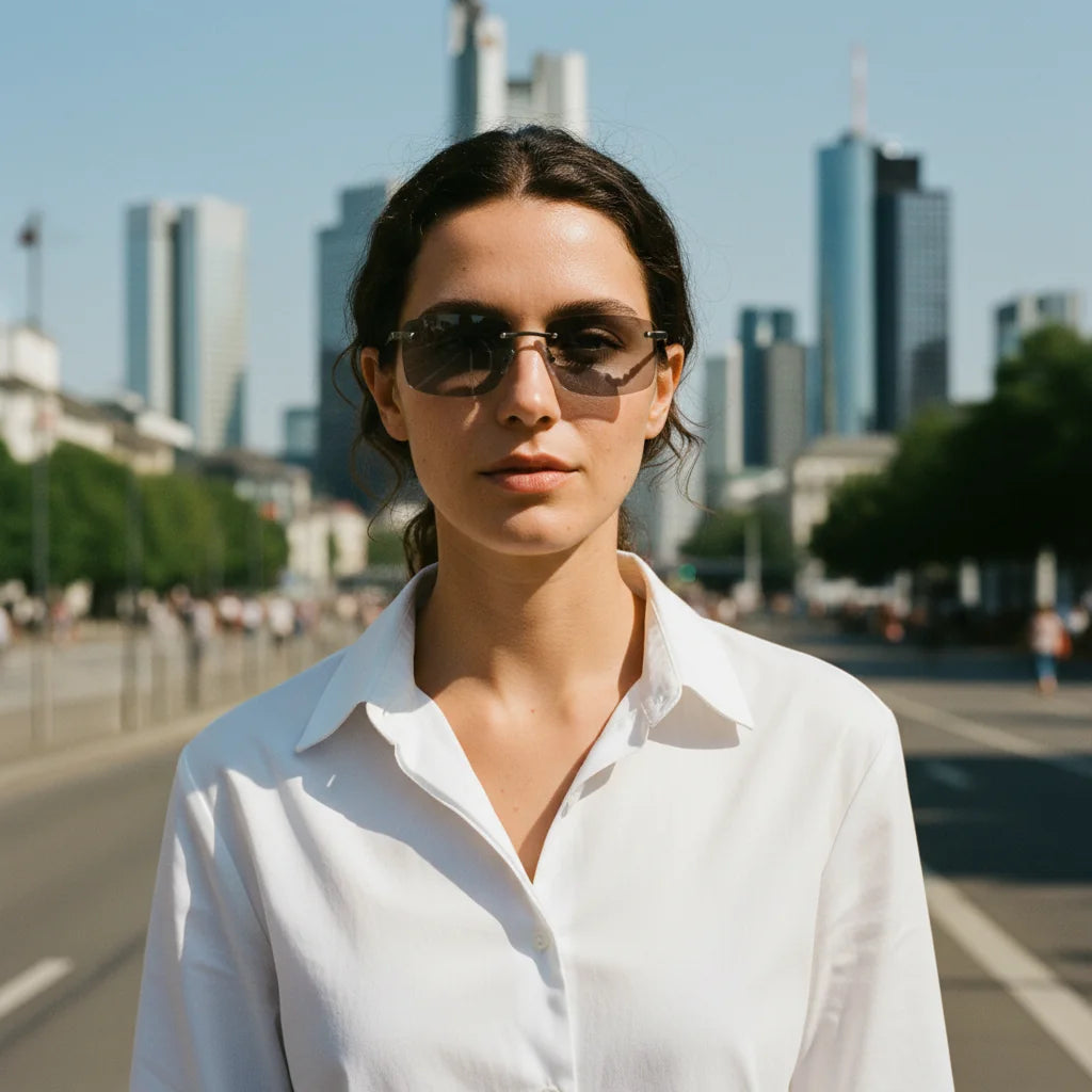 Frankfurt Sunglasses by The Outlier - worn by model