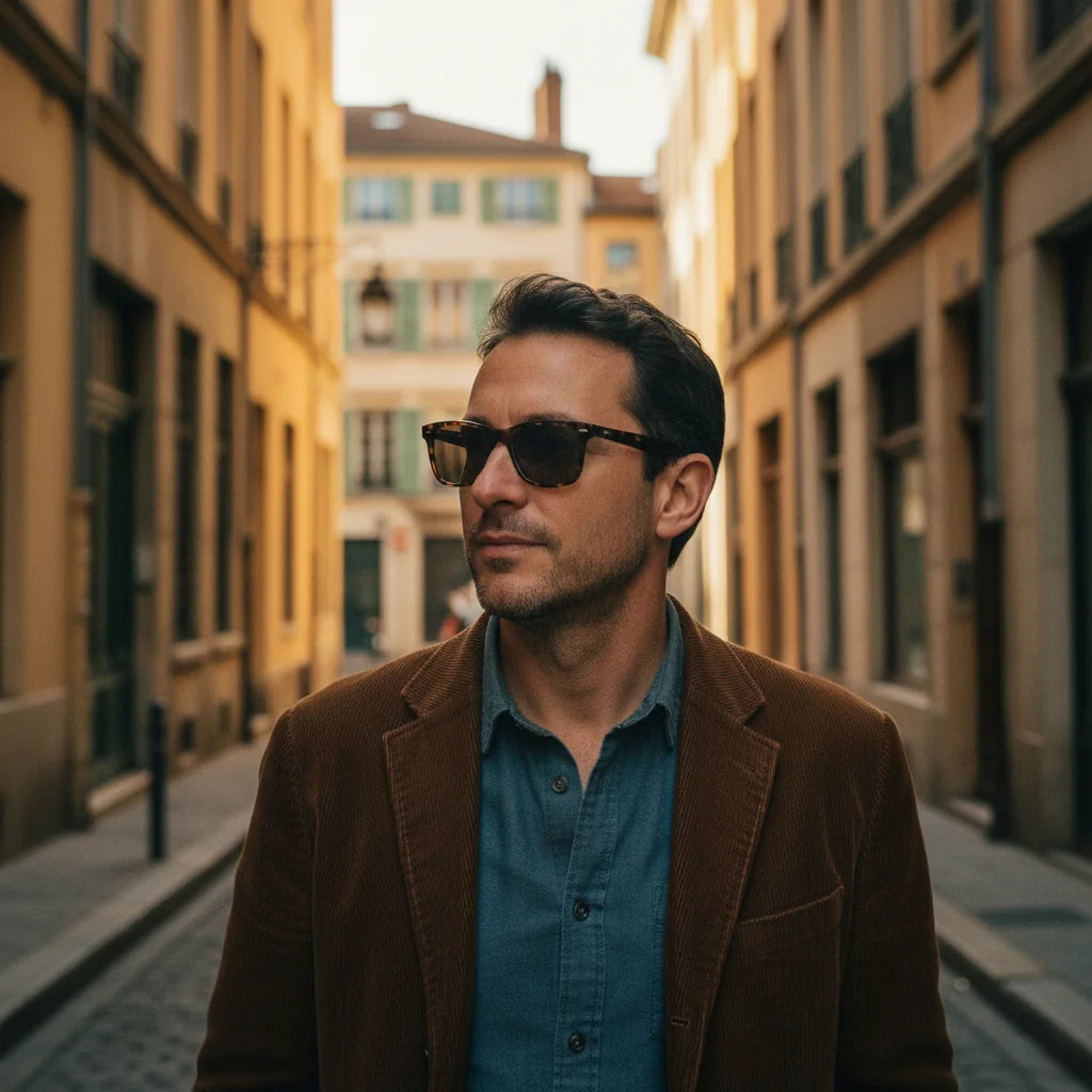 Lyon Sunglasses by The Outlier - worn by model