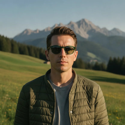 Salzburg Sunglasses by The Outlier - worn by model