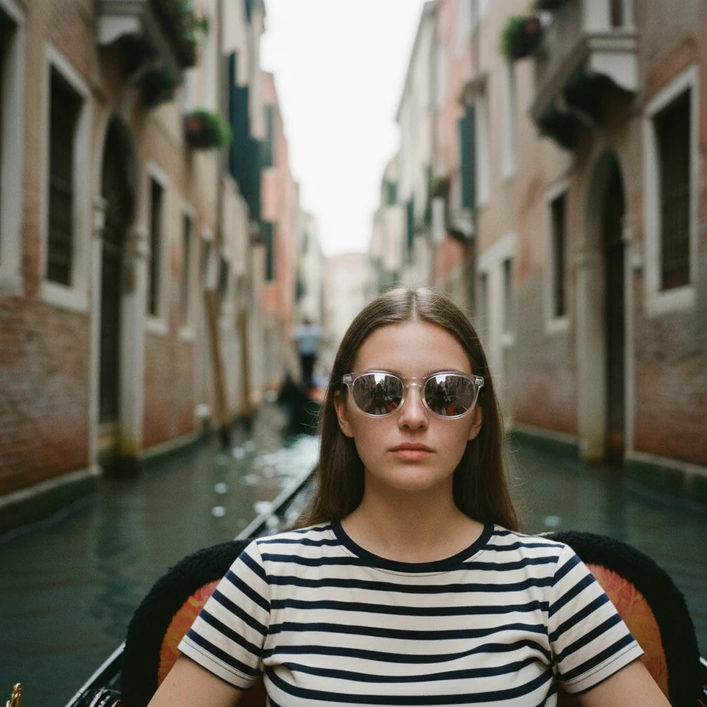 Venezia Sunglasses by The Outlier - worn by model